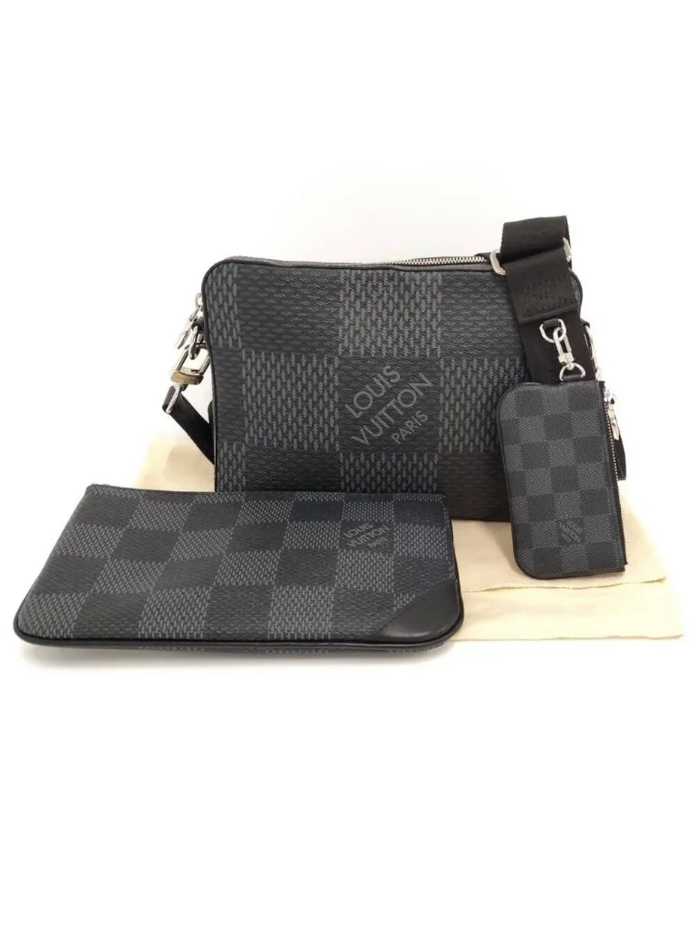 Louis Vuitton Shoulder Bag Trio Messenger Damier Graphite